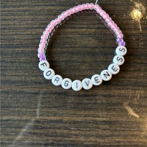 Pink Beaded Forgiveness Bracelet